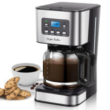 Taylor Swoden Filter Coffee Machine, Drip Coffee Maker with Programmable 24hr Timer, Keep Warm & Anti-Drip, Reusable Filter Fast Brewing - Darcy 950W