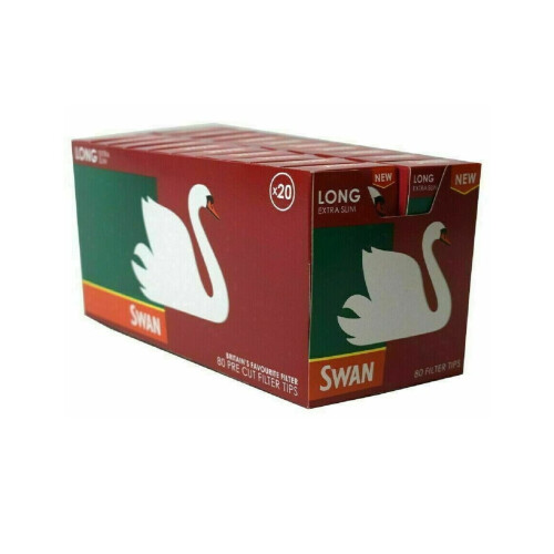 Swan Swan Long Extra Slim Filter Tips (26mm) - 80 Filters per Pack (20)