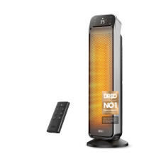 Dreo 25 Inch Electric Heaters for Home, 70 Oscillating Fan Heater with Remote, 25dB Silent Ceramic Space Heater for Large Room, Low Energy, 3-Mode 3