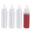 4 Pack Squeeze Bottle - 8oz / 250ML Plastic Squeezy Sauce Bottles with 1