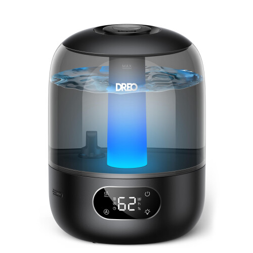 Dreo Humidifier for Bedroom with Sensor, 26dB Quiet Cool Mist