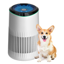 MERONTE Air Purifiers for Home, Air Purifier for Smoke Pet Dander Odors with Fragrance Sponge, Small Air Purifier with Sleep Mode for Bedroom Office,