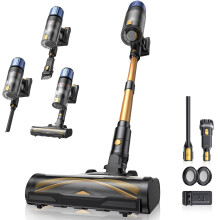 Proscenic P15 Cordless Vacuum Cleaner, Powerful 600W/55Kpa 70Mins Self-Standing Cordless Hoover with Wall Mount, Anti-Tangled Rechargeable Lightweigh