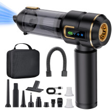Lyiazsoy Car Vacuum Cleaner Cordless,27000PA High Power Mini Vacuum Cleaner,Rechargeable Handheld Vacuum Cordless,car hoovers for Pet Hair, Home, Off
