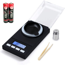Hotloop High Precision Scales 50 x 0.001g Professional Digital Milligram Scale Pocket Scale Laboratory Letter Gold Jewelry Scale with Tweezer, Calibr