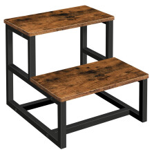HOOBRO Wooden Step Stools, Step Stool for Kids, Two Step Toddler's Stool with Non-Slip Pads, for Sink, Bathroom, Kitchen, Bedroom, Sturdy and Stable,