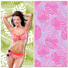 Lubibi Beach Towel, 2 Pack Oversized Microfiber Beach Towel for Adult Men Women Kids, Palm Tree Pattern, Lightweight Quick Drying Sand Free Pool Towe
