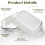 Lasagna Baking Dish Set, Ceramic Rectangular Dishes with Heat-Resistant Handles Hioph, Oven Safe, 2 Pack Diamond Pattern 3