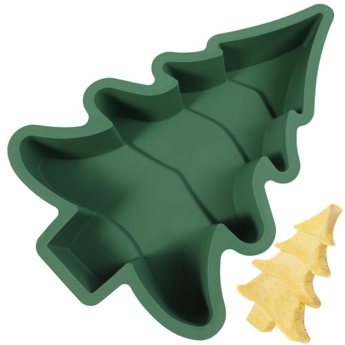 Operitacx Christmas Tree Silicone Baking Mould Pan Kitchen Bakeware Tools for Chocolate Cake, Ice, Baking Cake, Pudding, Muffins