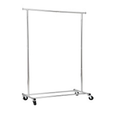 DRM Heavy Duty Garment Rack Clothes Rack with Locked Wheels, Collapsible Industrial Garment Rack,Chrome