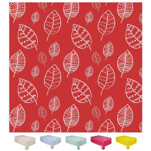Home Direct Rectangular Oilcloth PVC Wipe Clean Tablecloth 140cm x 180cm 55x70 Leaves Red
