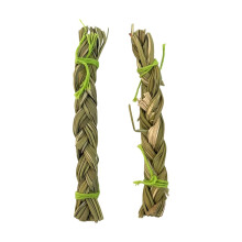 Sage Smudge Stick 4" (Braided Sweet Grass, 4"), Pack of 2