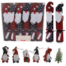 Toyland 6 Glitter & Polka Dot Gonk Christmas Crackers With Write On Tags – Plastic, Hats, Mottos & Snaps Included