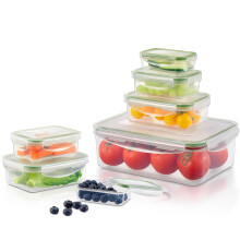 Yabano Food Storage Containers with Lids Airtight 7 Pack, Leakproof Plastic Meal Prep Containers, Stackable BPA-Free Lunch Boxes, Freezer & Microwave
