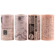 Dizdkizd Vintage Washi Tape Wide, Junk Journal Supplies, Map Newspaper Masking Tapes Stickers, Arts & Crafts Tape, Great for Vintage Journals, Gift W