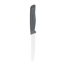 Zyliss Serrated Tomato Knife 10cm/3.9in, Sharp Stainless Steel with Sustainable Wheat Straw Non Slip Handle, Cover for Safety, Dishwasher Safe