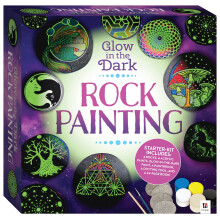 Hinkler Glow in The Dark Rock Painting Kit for Adults Creative Arts and Crafts | Art Projects Kits for Adults | Painting Sets | Learn to Paint Rocks