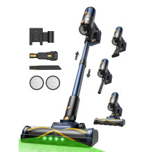 Vexilar V12 Cordless Vacuum Cleaner, 50KPa/450W/50Mins, Lightweight Cordless Vacuum with Anti-Tangle, LED Touchscreen, GreenEye Tech, Detachable Batt