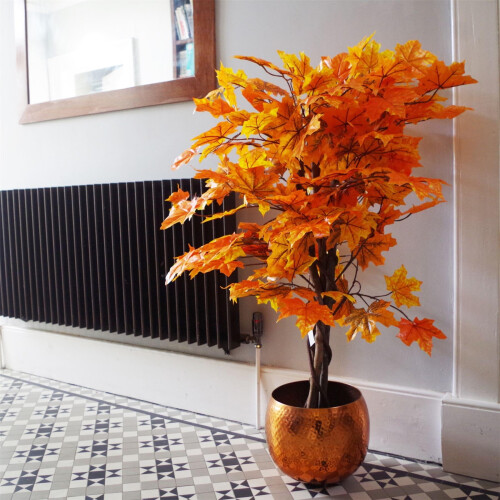 Leaf 125cm Orange Maple Acer Extra Large Artificial Tree 1