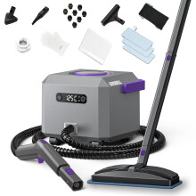 GROBELL Steam Cleaner: Fast 50-Sec Heat-Up Refill Anytime-No Cooling Multi Portable Handheld Steamer Mop for Home Car Upholstery Bed Furniture Bathro