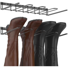 Magicbox Outdoor Welly Boot Rack, 2 Packs Wall Mounted Shoe Rack for Boots, Outdoor shoe Storage,Wellington Boot Stand Holds 4 Pairs for Closet, Spac