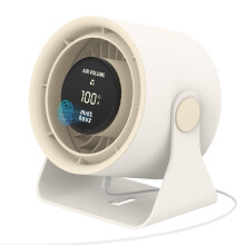 Minthouz Desk Fan, Powerful Table Fan Silent with Touch Control LED Display, 6 Speeds, 3600mAh USB Rechargeable Battery, 90 Tilt Portable Personal f