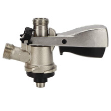 G5/8 Stainless Steel Draft Beer Keg Coupler, S Type Sankey Kegerator D System, Commercial Brewing Tap