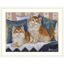 Merejka Fluffy Fellows Counted Cross Stitch Kit 34cm x 25.5cm