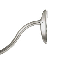 Kenney KN60961 Twist & Fit No Tools Camlock Tension 6" Curved Shower Curtain Rod with Non-Slip, Non-Scratch Ends, 57-72" Adjustable Length, Brushed N
