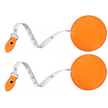 Tiardey 2PCS 60Inch/1.5M Retractable Measuring Tape for Body,Tape Measure for Body Sewing Fabric,Dual Sided Sewing Measure Tape Set -Orange