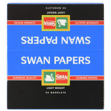 SWAN Blue King Size Slim Cigarette Rolling Paper - Pack of 50, 250 g