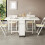 Extendable Dining Table Set, Drop Leaf Dining Table With 4 Chairs, Solid Wood Kitchen Table, Space Saving Compact Folding Dining Room Table, for Home 6