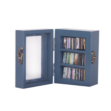 Ieron Anxiety Bookshelf To Get Rid Of Anxiety Wooden Small Micro Library With 60 Miniature Books Vibrato Bookshelf Handmade Pocket Decompression Book