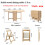 Extendable Dining Table Set, Drop Leaf Dining Table With 4 Chairs, Solid Wood Kitchen Table, Space Saving Compact Folding Dining Room Table, for Home 4