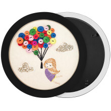 NUOBESTY 9 Inch Circular Embroidery Hoop Frame for Cross Stitch Display Durable Round Photo Frame for Home Decoration (8 Inch Embroidery Hoop Stand I