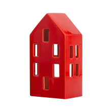 REMEMBER Tealight House Red Dolomite 17 x 7 cm