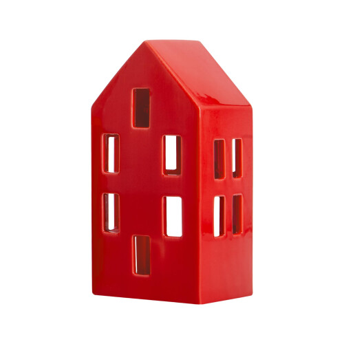 REMEMBER Tealight House Red Dolomite 17 x 7 cm