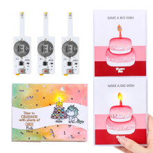 OTCRAFT 3PCS Blow-Out LED Candle Light for Light-Up Birthday Card Perfect for Creating Interactive Birthday Cards, Scrapbook Layouts, and Pop-Up Proj