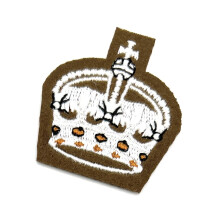 Uniform Store London Badge Staff Crown Kings CIIIR Crown Future Army Dress FAD Military On Khaki 37mm