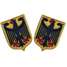 Germany Coat of Arms German Eagle Shield Metallic Embroidered Patch Hook and Loop Emblem 2 Pcs …