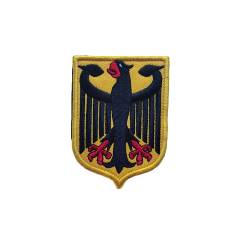 Germany Coat of Arms German Eagle Shield Metallic Embroidered Patch Hook and Loop Emblem 2 Pcs … 1