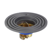 uxcell Odor Proof Floor Drain, Brass Floor Drain Cover with Rubber Adaptor Shower Plug Drain Backflow Preventer Suitable for 2-3.9" Caliber Pipes Tub