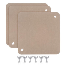 PATIKIL 3 Pack 9" Pottery Wheel Bats, 1/3" Thick Round Pottery Bat System, Pre Pin Holes 10" Apart with 1" Long Pin 304 Stainless Steel Screws for Al