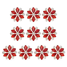 PATIKIL 10pcs Rhinestone Buttons for Clothing, 0.8"(20mm) Flower Crystal Buttons Diamond Flowers Embellishments Sew on Bulk for Crafts DIY Sewing Clo