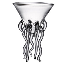 TOYANDONA Cocktail Glass Octopus Wine Goblet 150ml Glass Liquor Cup Jellyfish Design Household Crystal Goblet Decorative Party Bar Drinkware