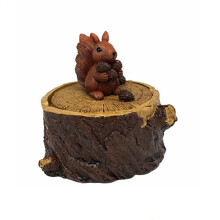 Beetoo Squirrel Ashtray, Squirrel Ashtray, Creative Animal Ashtray with Lid, Garden Ashtray with Lid for Cigarette for Home and Garden(Brown)