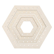 sourcing map 4pcs Weaving Loom, 3.2" 4.3" 5.5" 7" Hexagon Gear Shape Weaving Loom Kit for DIY Crafting, Hanging Decor, Woven Tapestry Knitted Crafts