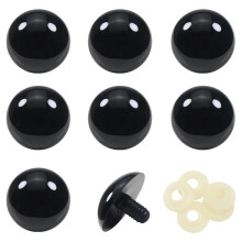 TOAOB 8 Pieces Safety Eyes for Amigurumis 45 mm Large Eyes with Washers for Crochet DIY Crafts