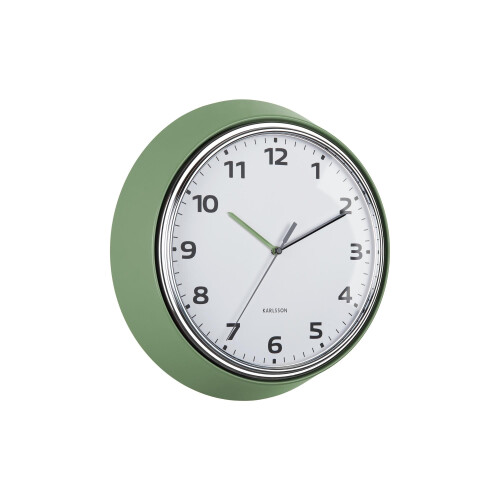 Karlsson [DL] Wall Clock Modern Retro Jungle Green