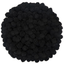 TOAOB 300 Pieces Pompoms 20 mm Black Pompom Fluffy Plush Set Balls Art Bobble for Funny DIY Creative Crafts